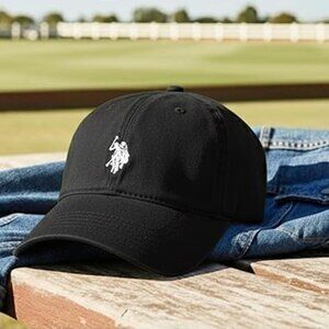Men's Polo Hat Black Baseball Cap